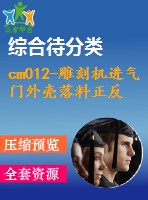 cm012-雕刻機(jī)進(jìn)氣門(mén)外殼落料正反拉深復(fù)合模設(shè)計(jì)【11張cad圖】